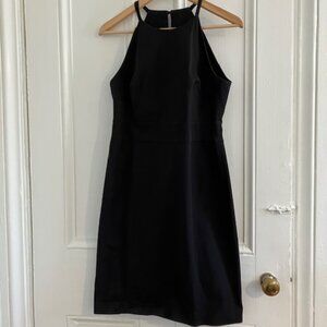 Banana Republic high neck Little Black Dress in cotton stretch blend.